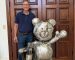 Dr.Mark B. Gerber, MD and NCH Teddy The Bear Metal Sculpture | NASA MRI